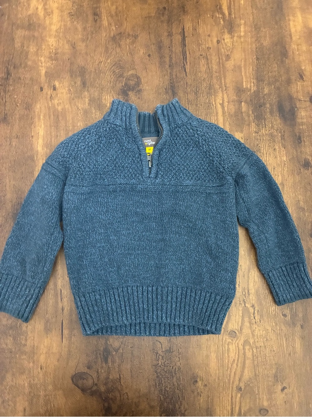 Rumi + Ryder Boy’s 3T Blue Half-Zip Sweater